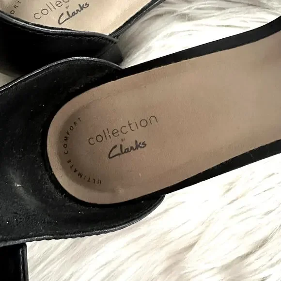 Clarks Elisa Dedra Leather Sandals Sz 10 - Picture 5 of 8